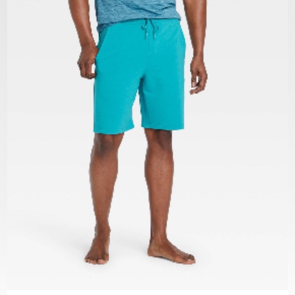All in Motion - Men’s soft gym shorts - teal blue - new